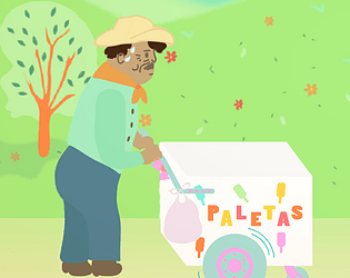 Play as a street vendor serving up paletas on a hot, sunny day